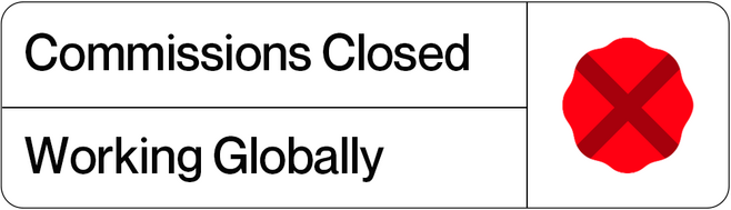 Commissions Status Imagem mostrando os status das comissões, indicando se estão abertas, fechadas ou em fila de espera. / Image showing the status of commissions, indicating whether they are open, closed, or on a waitlist.